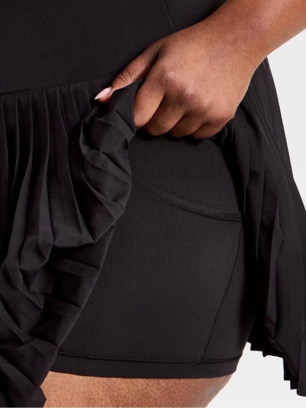 Pleated NWT Black Active Skort 3X High Rise Built-In Shorts - Picture 5 of 6